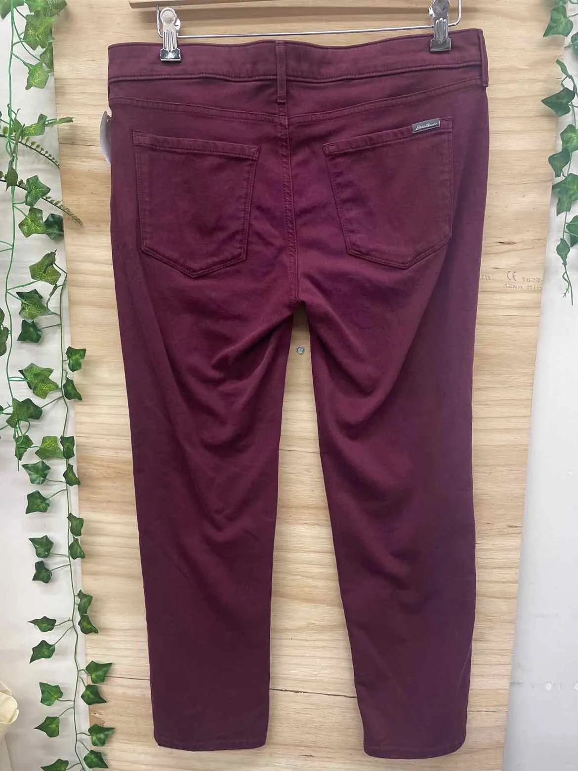 Size 12P Eddie Bauer Maroon Women's Pants