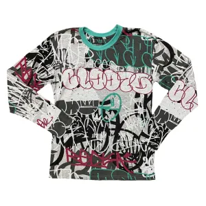 Slate Graffiti LS Print Tee