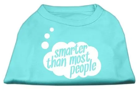 Smarter then Most People Screen Printed Dog Shirt   Aqua XXL (18)