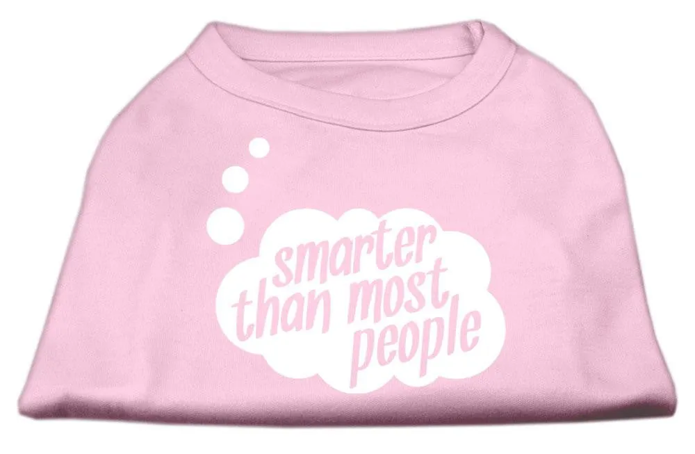 Smarter then Most People Screen Printed Dog Shirt   Light Pink XXXL (20)