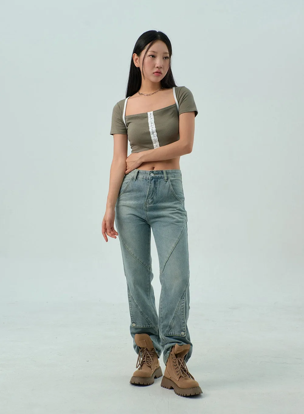 Straight Leg Jeans CY330