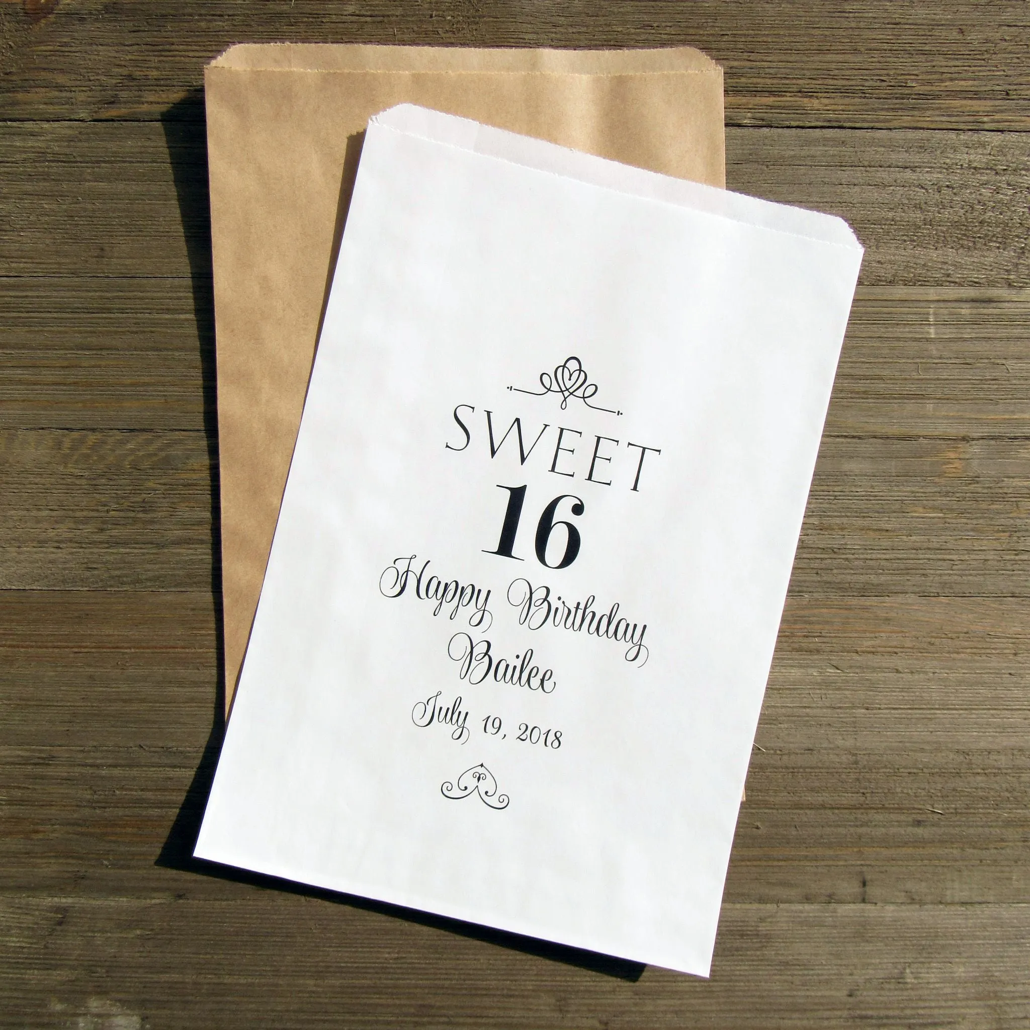 Sweet 16 Favor Bags