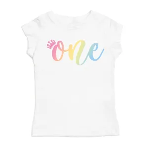 Sweet Wink Girls White BIRTHDAY AGE S/S Shirt - One to Three