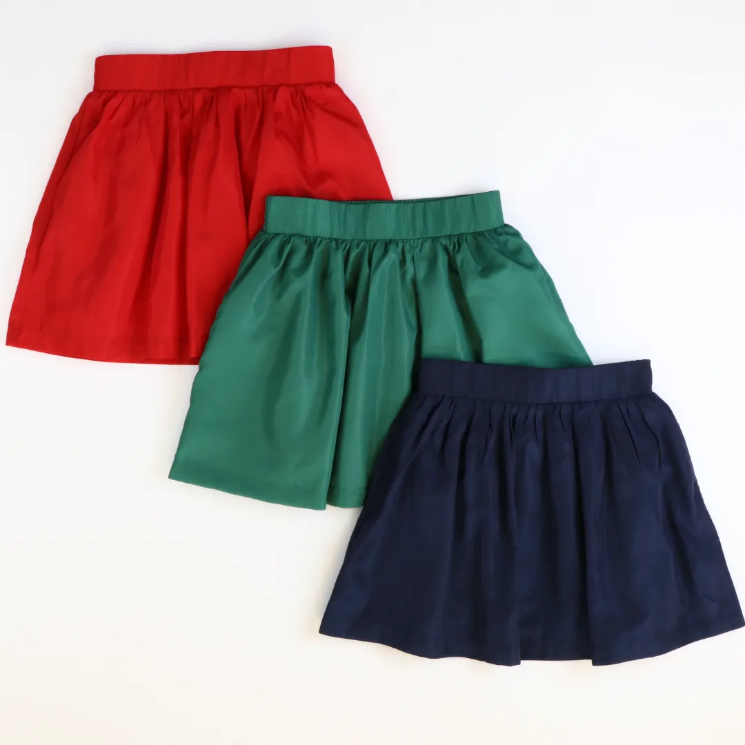 Taffeta Party Skirt - Emerald Green