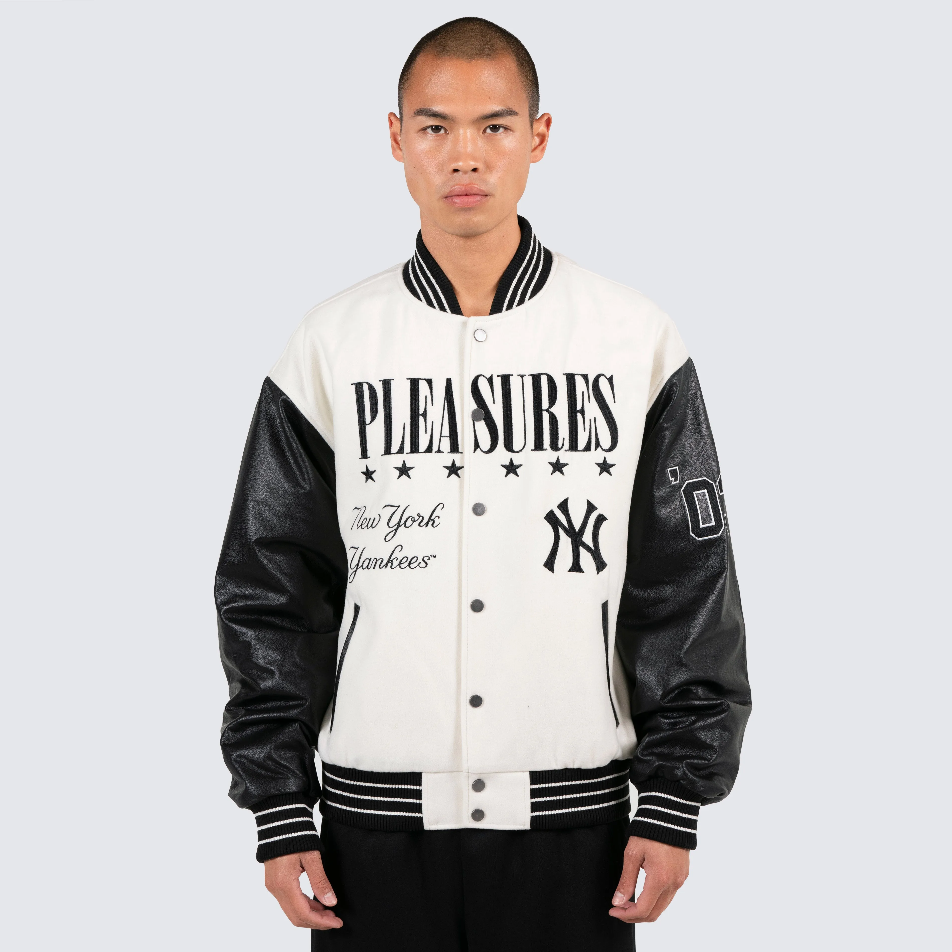 TEAM VARSITY LEATHER JACKET - YANKEES