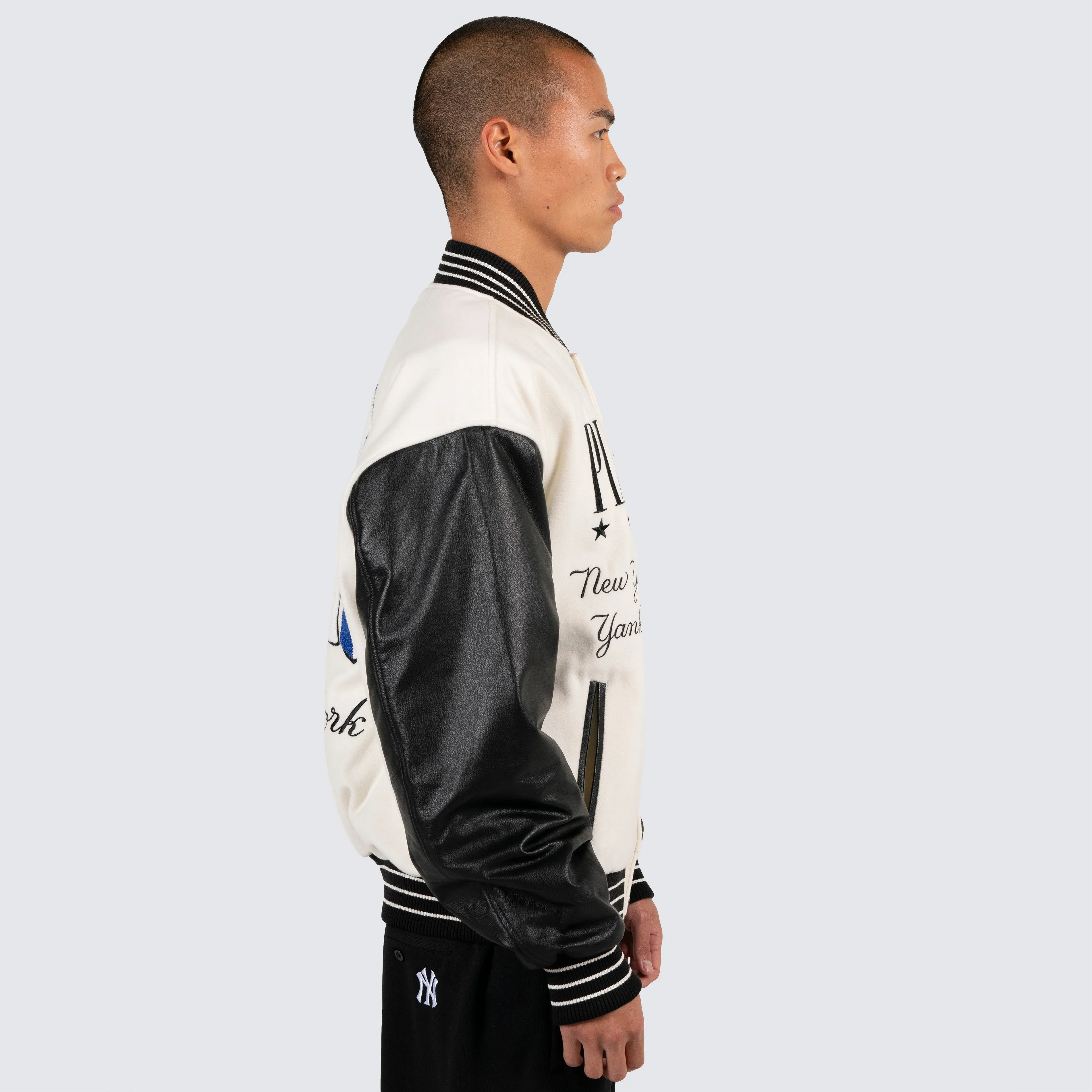 TEAM VARSITY LEATHER JACKET - YANKEES