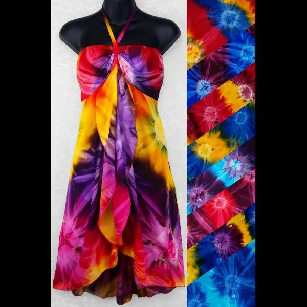 Tie-Dye Cascade Dress