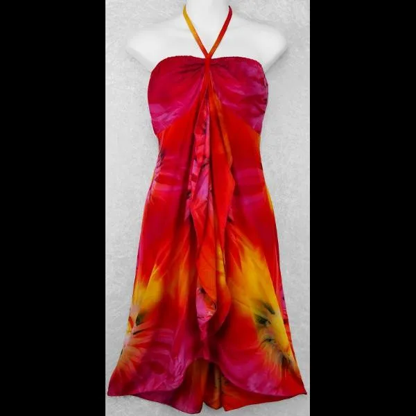 Tie-Dye Cascade Dress