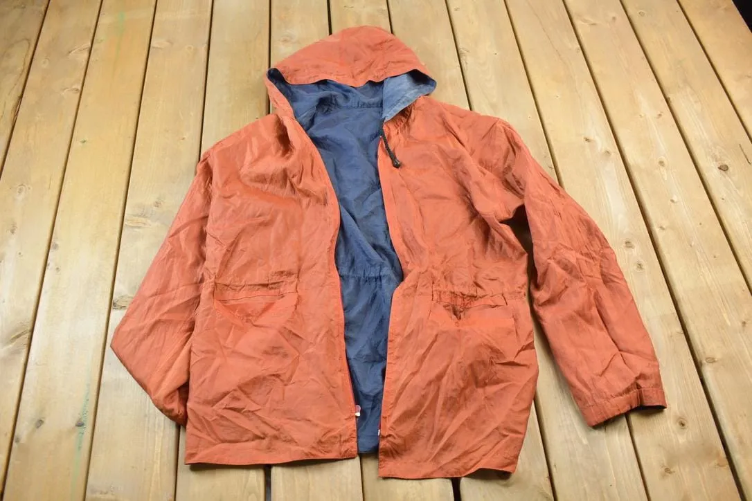 Vintage 1980s Blank Windbreaker Reversible Jacket