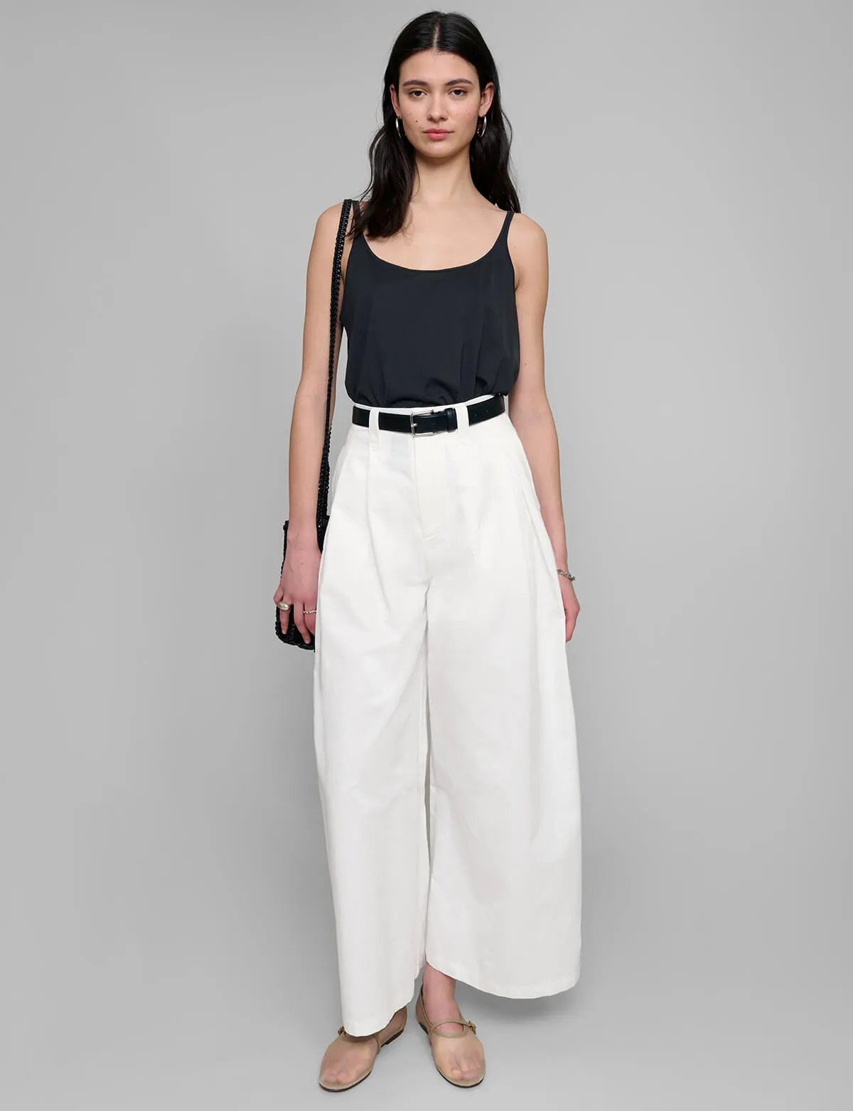 White Wide Leg Pants