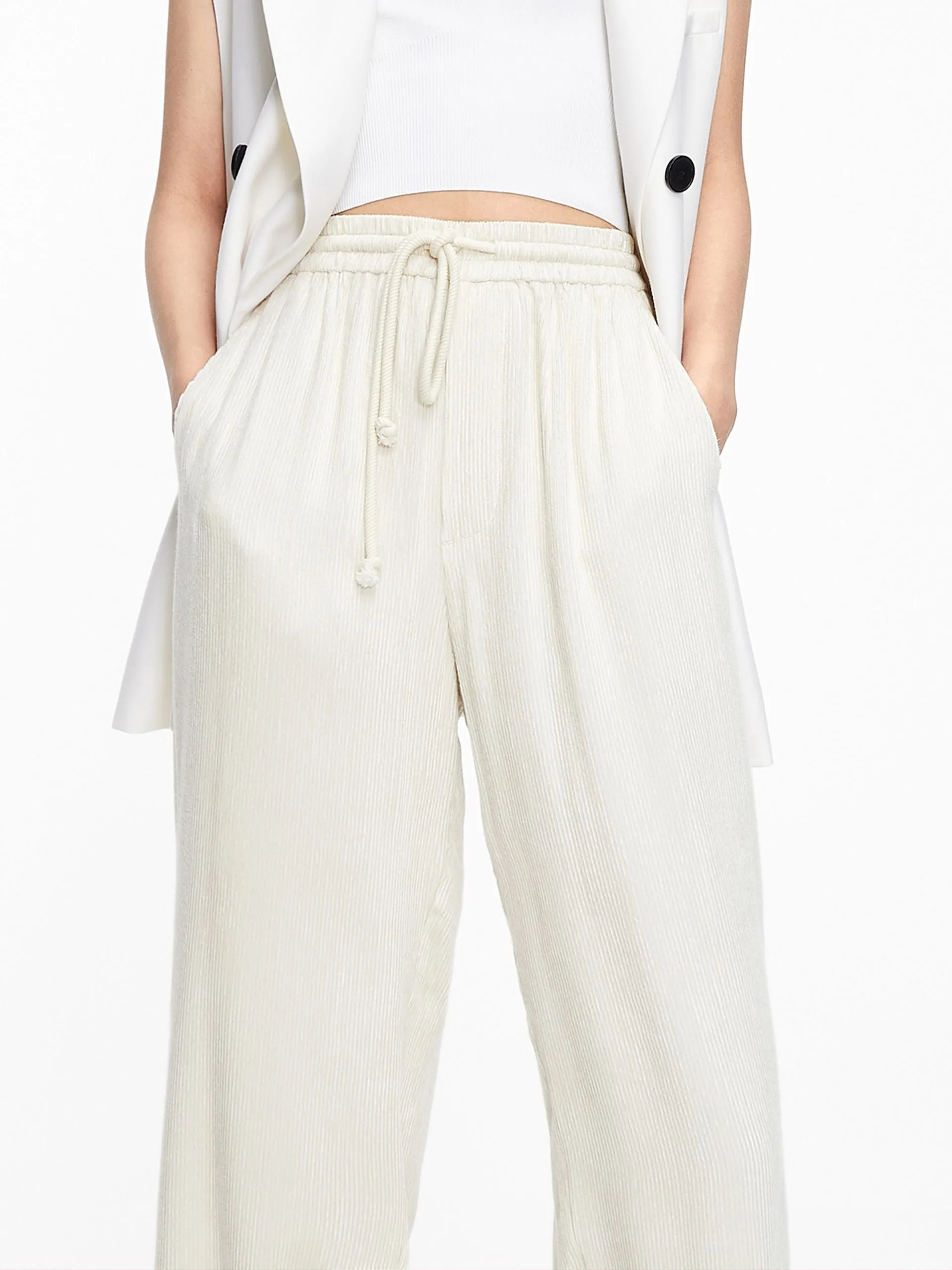 Wide Leg Corduroy Pants