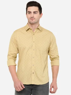 Yellow Printed Smart Fit Casual Shirt | Greenfibre